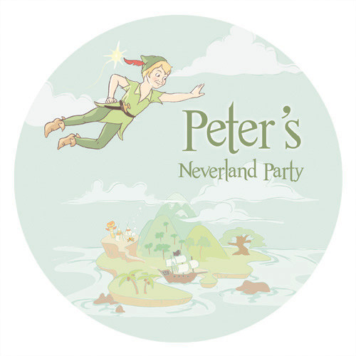 Peter Pan Neverland Party Personalised Birthday Cake Icing.