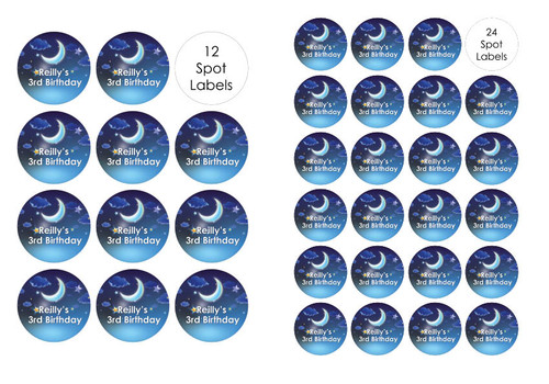 Starry Starry Night Party Labels and Stickers.