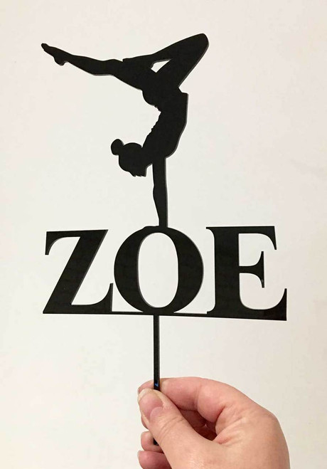 Acrylic Gymnastics Personalised birthday cake topper - birthday cake decoration. Acrylic Gymnastics Personalised birthday cake topper - birthday cake decoration.