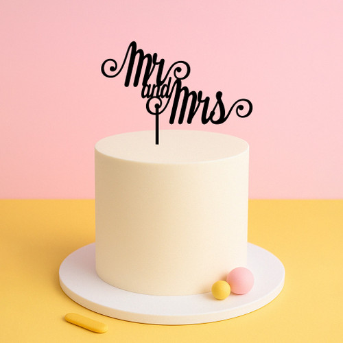 #1 Mr & Mrs Wedding Cake Topper - Wedding Cake Decoration - Made in Melbourne Australia