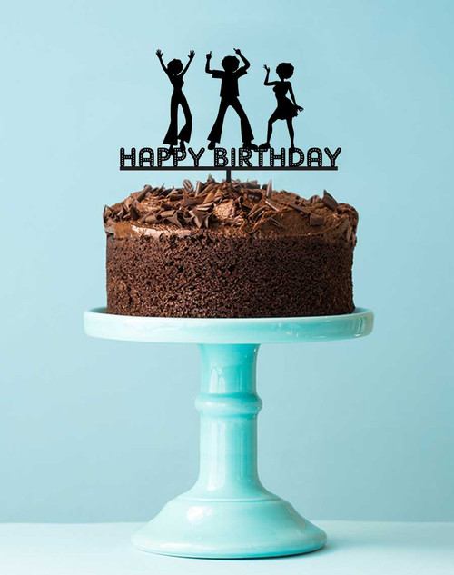 Personalised Disco Birthday Party Cake Topper Decoration - Custom Laser Cut Disco Cake Topper Australia - Buy Online in Australia with AfterPay, PayPal or Card