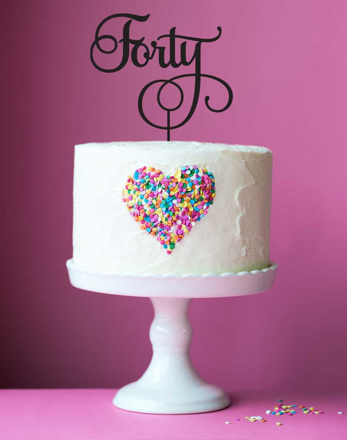 Fortieth or 40th Birthday Cake Topper laser cut in Melbourne Australia. Delivery world wide including Adelaide, Brisbane, Sydney, Perth, Melbourne, Canberra, Auckland and the USA Fortieth or 40th Birthday Cake Topper laser cut in Melbourne Australia. Delivery world wide including Adelaide, Brisbane, Sydney, Perth, Melbourne, Canberra, Auckland and the USA