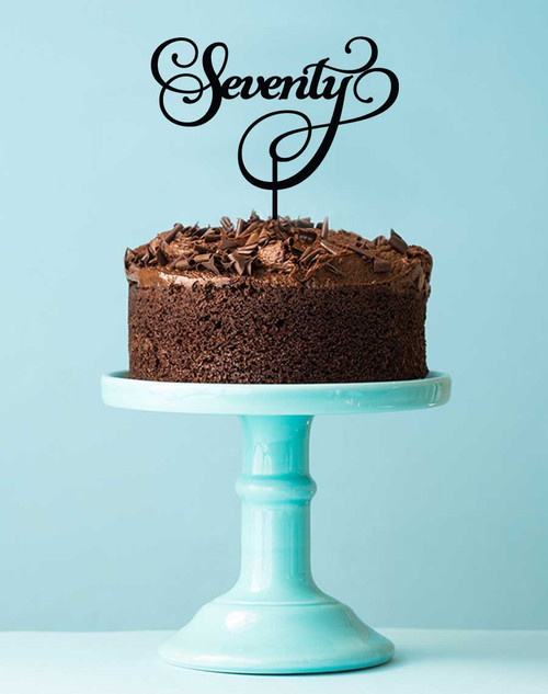 70th Seventieth Birthday Cake Topper or Cake Decoration 70th Seventieth Birthday Cake Topper or Cake Decoration