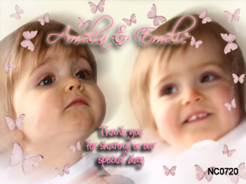 Baptism Naming Christening Invitations - Twins Baptismal Invitations Baptism Naming Christening Invitations - Twins Baptismal Invitations