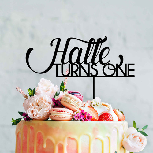 Birthday Cake Toppers - Custom Name Turns Age Birthday Cake Toppers - Custom Name Turns Age