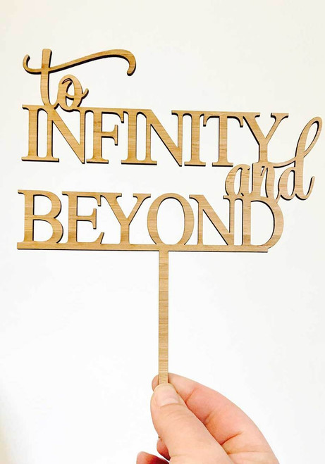 To Infinity and Beyond cake topper - Romantic Buzz Lightyear themed Wedding and Engagement cake decoration