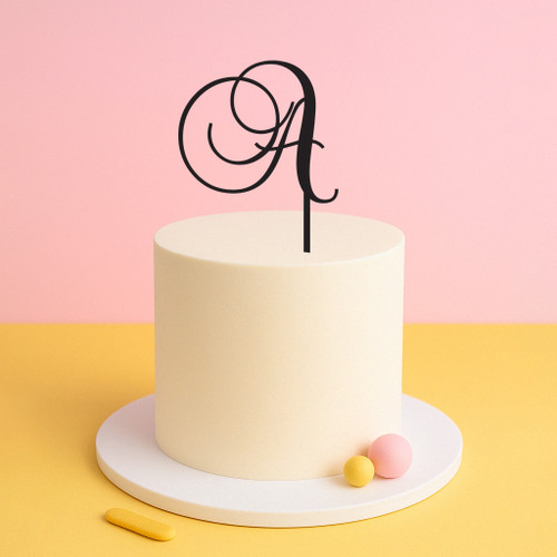 Large Initial Cake Topper