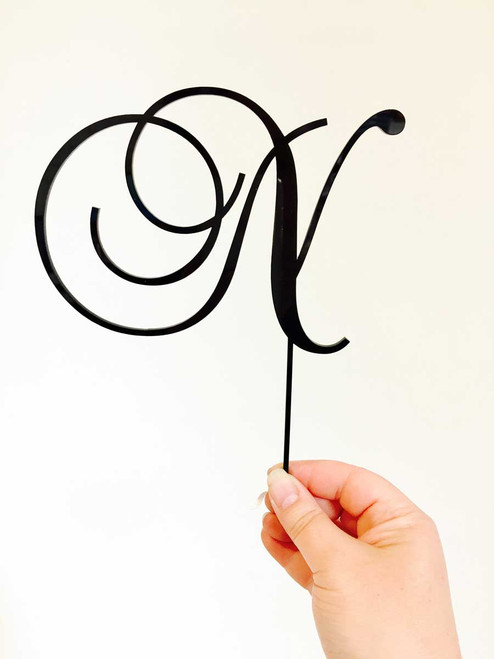 Script Letter Cake Topper Script Letter Cake Topper