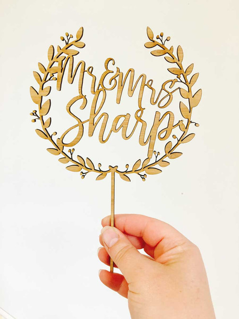 Wedding Wreath with Custom Name - Laser cut in Australia. Buy with Afterpay, PayPal or card. Wedding Wreath with Custom Name - Laser cut in Australia. Buy with Afterpay, PayPal or card.