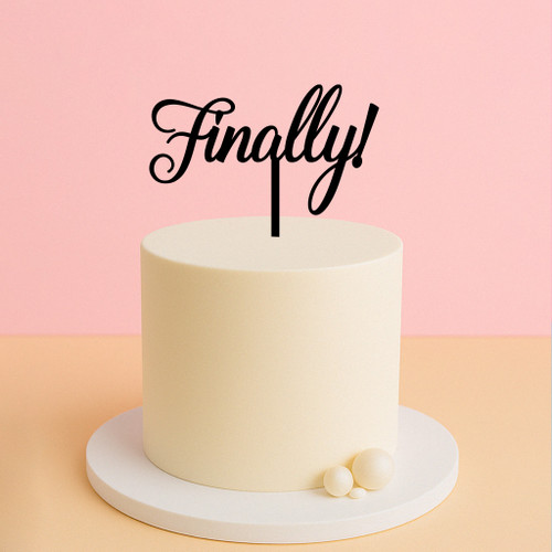Finally Wedding Cake Topper