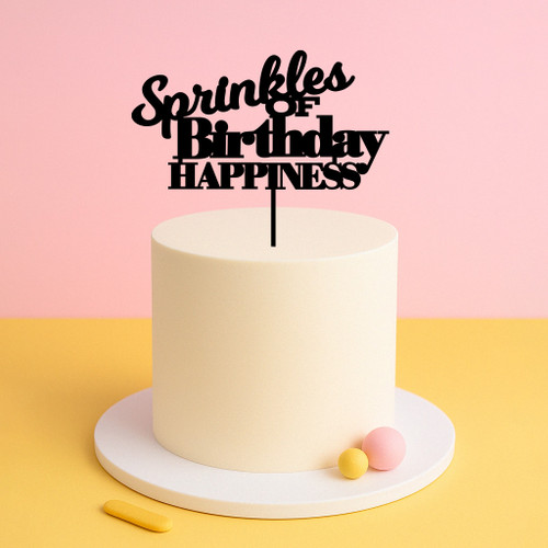 Sprinkles of Birthday Happiness Cake Topper Sprinkles of Birthday Happiness Cake Topper