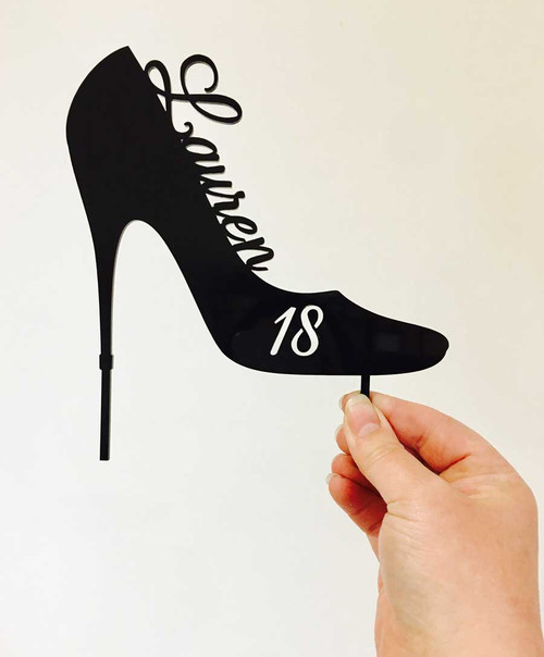 Custom High Heel Shoe Birthday Cake topper or Birthday cake decoration Custom High Heel Shoe Birthday Cake topper or Birthday cake decoration