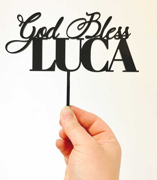 God Bless Religious Cake Topper God Bless Religious Cake Topper