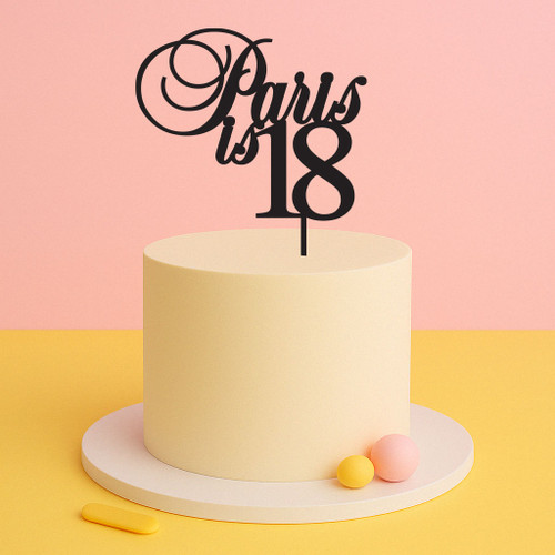 Name and Age personalised cake topper