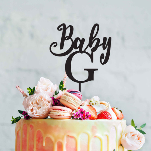 Baby Initial Cake Topper