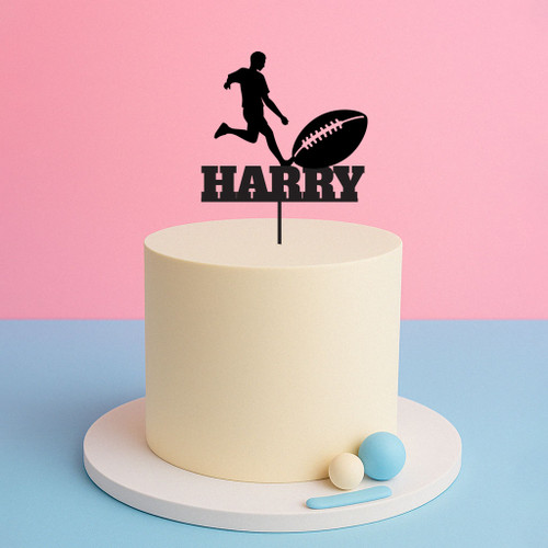 Footballer Cake Topper with Name