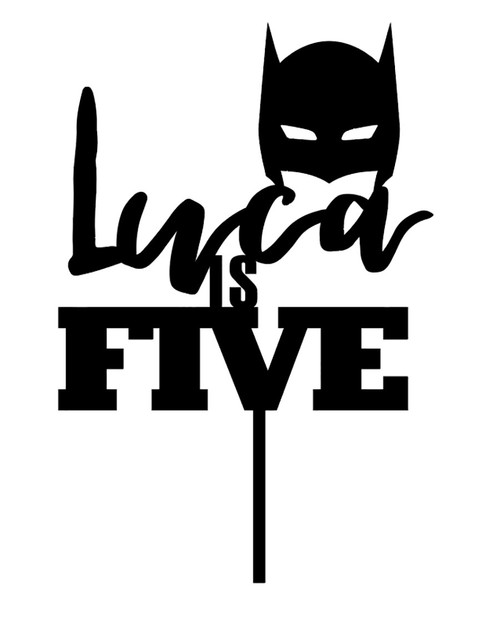 Personalised Batman Birthday Cake Topper. Laser Cut Custom made Batman birthday cake decoration.  Made in Australia. Buy online with Afterpay.