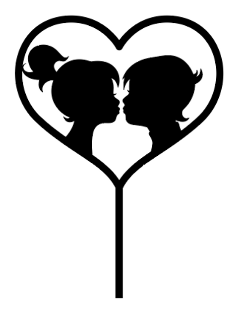 Cute Little Couple Cake Decoration