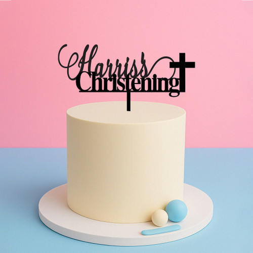 Personalised Christening Cake Topper