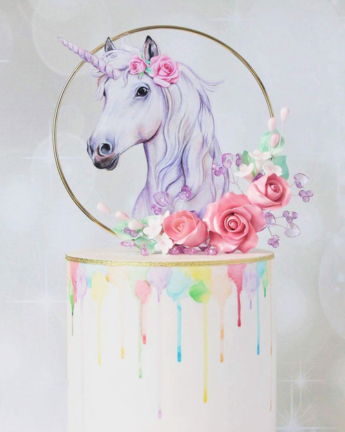 Generic Unicorn Cake Topper Unicorn Birthday Party Supplies Unicorn Birthday Decorations for Girls Unicorn Cake Decoration Unicorn Horn