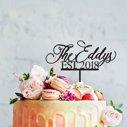 Year established wedding cake topper