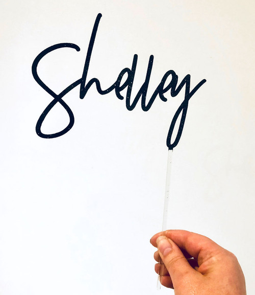 Modern Font Name Cake Topper Modern Font Name Cake Topper