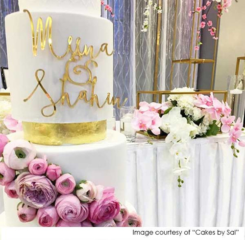 Cake Plaque in gold mirror Cake Plaque in gold mirror