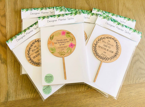 Teachers Gift personalised planter sticks