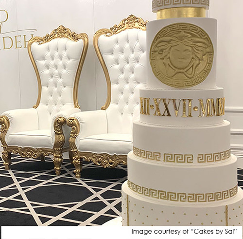 Roman Numeral wedding cakes