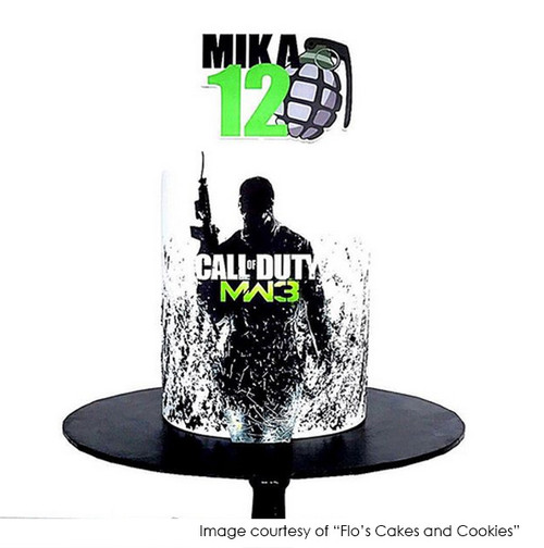 Call of Duty Cake topper, Cake by Flo's Cakes and Cookies. Call of Duty Cake Topper made in Melbourne Australia