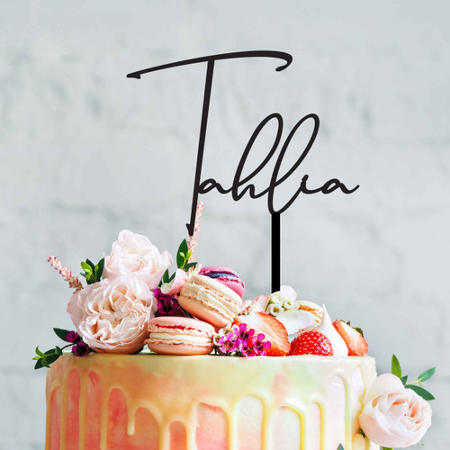 Custom modern font cake topper - single name