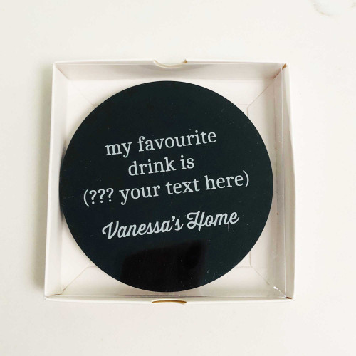 My Favourite Drink Is Custom Drink Coaster My Favourite Drink Is Custom Drink Coaster