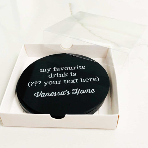 My Favourite Drink Is Custom Drink Coasters My Favourite Drink Is Custom Drink Coasters
