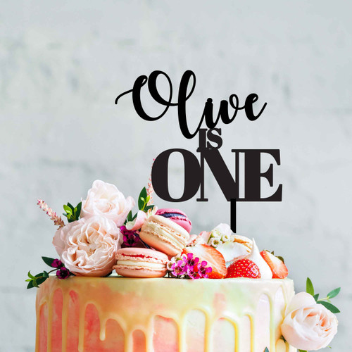 Stylish "Name and Age" Birthday Cake Topper Stylish "Name and Age" Birthday Cake Topper