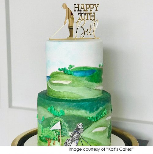 Golf Birthday Cake Topper decoration - Personalised Golf Cake Decorations