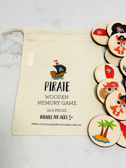 Pirate Themed Make a Match Wood Matching Memory Game Pirate Themed Make a Match Wood Matching Memory Game