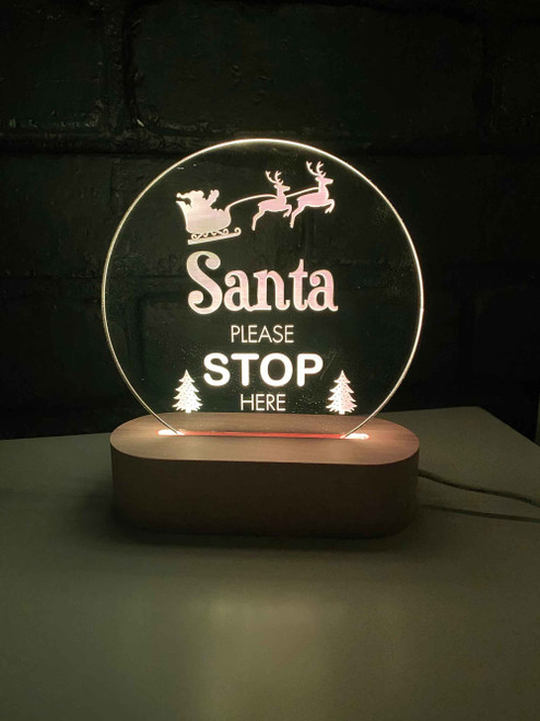 Santa Please Stop Here Night Light Santa Please Stop Here Night Light