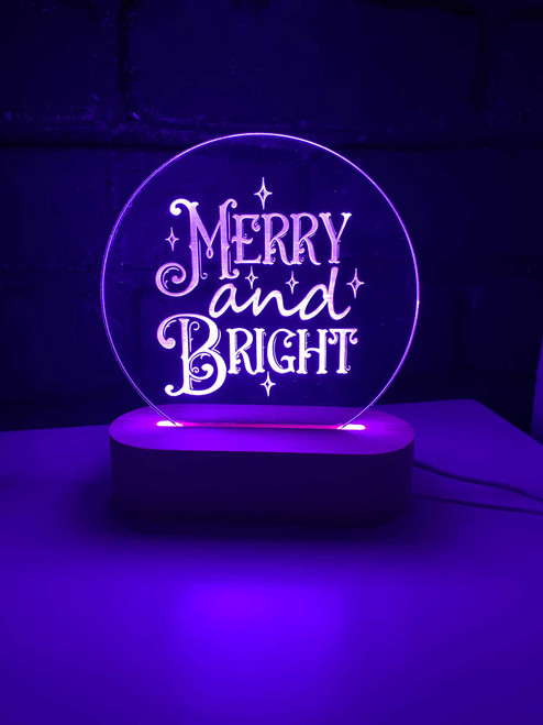 Merry & Bright Christmas Night Light