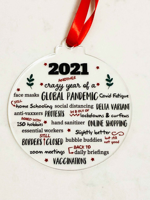 2021 Christmas Bauble - Lockdown 2021 Decoration 2021 Christmas Bauble - Lockdown 2021 Decoration