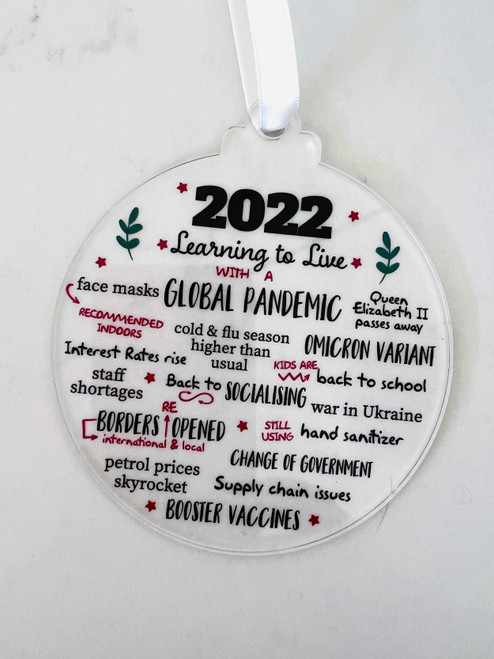 2022 Christmas Bauble - Living With A Pandemic 2022 Christmas Bauble - Living With A Pandemic