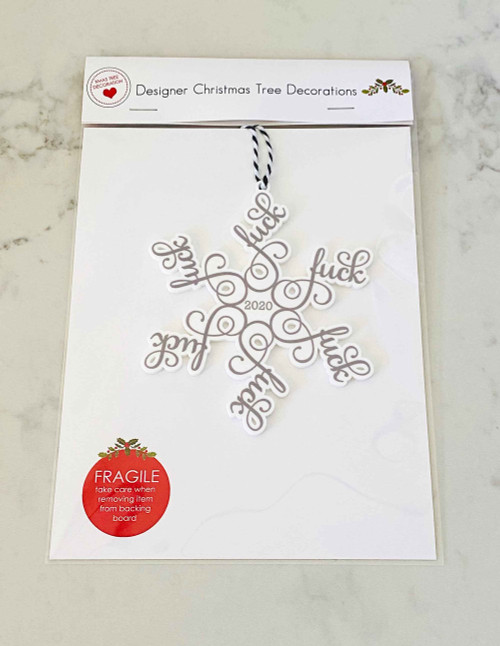 Fuck Flake Christmas Decoration - White Fuck Flake Christmas Decoration - White