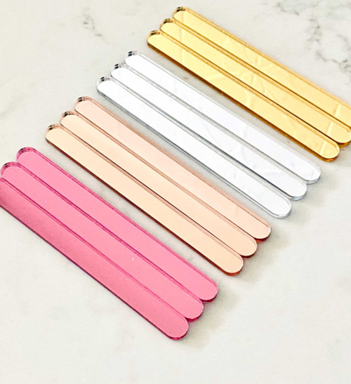 Personalized Popsicle Sticks Pack of 10, Cakesicle Sticks, Mirror Cakesicle  Sticks,Popsicle sticks