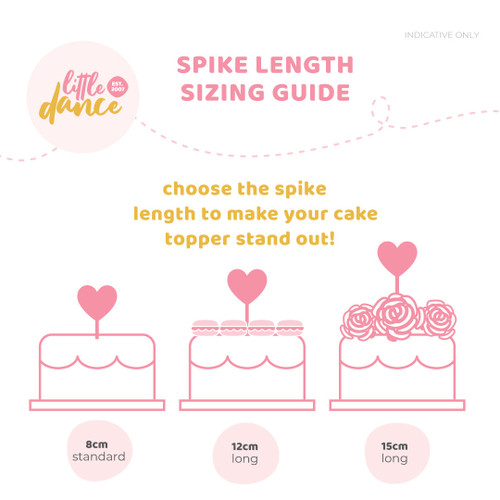 Cake topper spike lengths Cake topper spike lengths