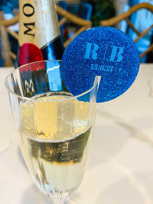 Glitter drink circles