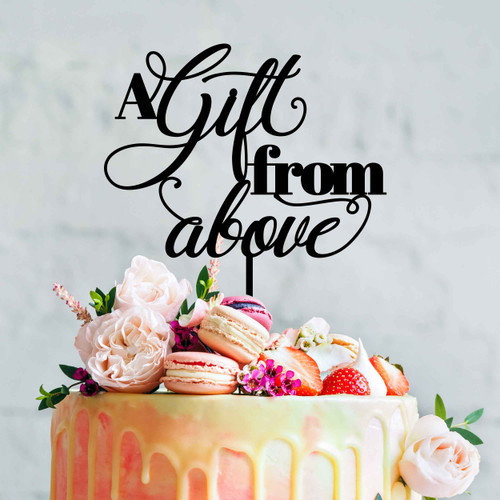 A Gift From Above Baby Shower Cake decoration.  Made in Australia. Buy online with AfterPay, Paypal or card