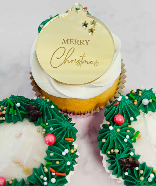 Merry Christmas Cake Charm - Cupcake topper. Merry Christmas Cake Charm - Cupcake topper.