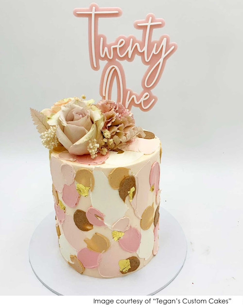 Twenty One Double Layered Cake Topper by Tegans Custom Cakes Twenty One Double Layered Cake Topper by Tegans Custom Cakes