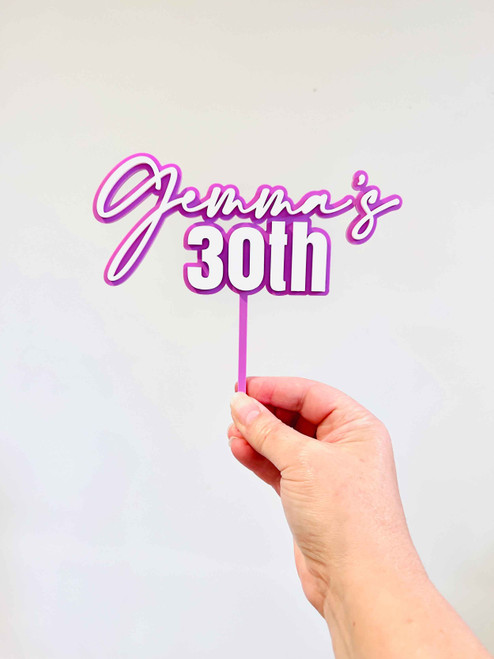 Custom Double Layered Birthday Cake Topper #1 Custom Double Layered Birthday Cake Topper #1