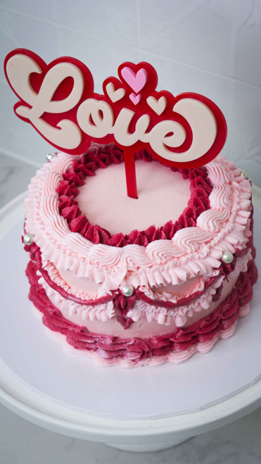 Retro Valentines Day Cake Topper Retro Valentines Day Cake Topper