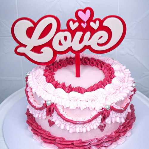 Valentines Love Cake Topper Valentines Love Cake Topper